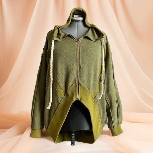 Olive Sweater Jacket